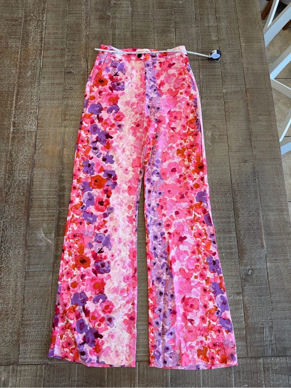 H&M Pink and Purple Floral Pants